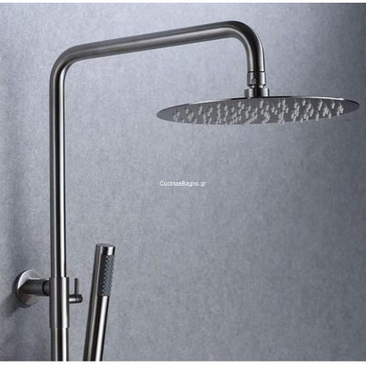 IMEX Moscu Στήλη Ντους Με Θερμοστατική Μπαταρία Ανοξείδωτη BTK017/AC