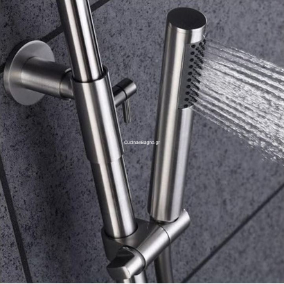 IMEX Moscu Στήλη Ντους Με Θερμοστατική Μπαταρία Ανοξείδωτη BTK017/AC