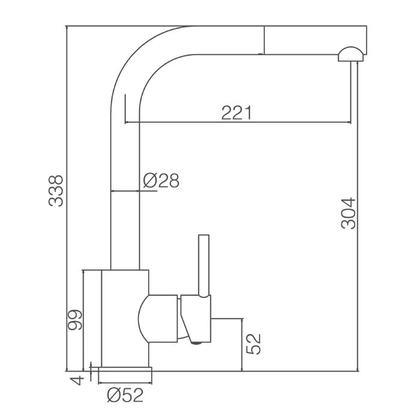 IMEX Moscu Μπαταρία Κουζίνας Ντους Ανοξείδωτη GCE006/AC