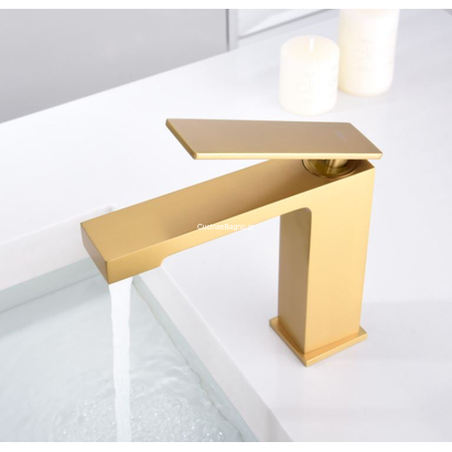 IMEX Pisa Μπαταρία Νιπτήρα Χρυσό Ματ BDP048-1OC