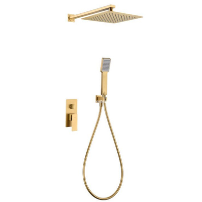 IMEX Pisa Σετ Μπαταρίας Ντουζιέρας Εντοιχισμού Χρυσό Ματ GPP048/OC