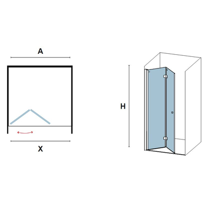 Karag S7 & Walkin 1 Black Καμπίνα Ντουζιέρας ΔΙΑΦΑΝΟ (Αναδιπλούμενο & Σταθερό)