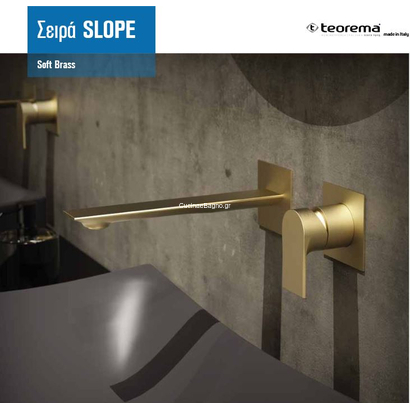 Teorema Slope Soft Brass Στήλη Ντουζιέρας με Μπαταρία 320940