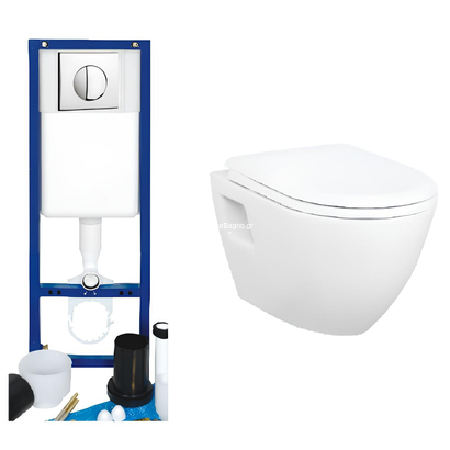 11100-120 STANDARD SET RAZOR Σετ Λεκάνη Κρεμαστή Creavit με Καζανάκ