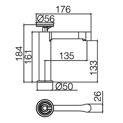 IMEX Olimpo Μπαταρία Νιπτήρα Χρωμέ BDC033-1