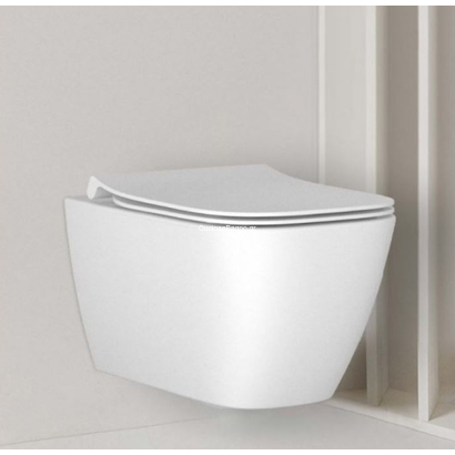 Ideal Standard i.Life Space 48 cm Rimless Λεκάνη Κρεμαστή Υ.Π. Με Κάθισμα SOFT CLOSE SLIM