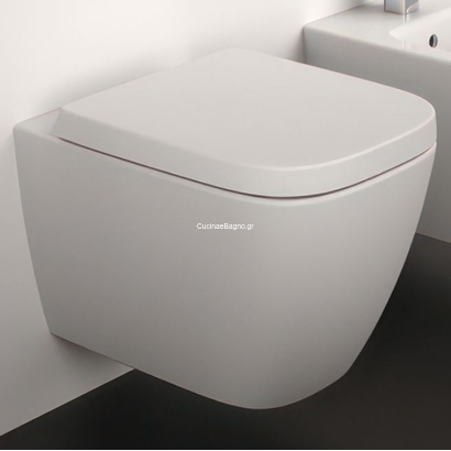 Ideal Standard i.Life Space 48 cm Rimless Λεκάνη Κρεμαστή Υ.Π. Με Κάθισμα SOFT CLOSE WRAPOVER