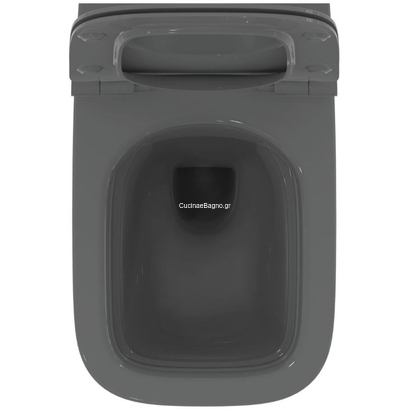 Ideal Standard i.Life B 54 cm Rimless Λεκάνη Κρεμαστή Γκρι Γυαλιστερή Με Κάλυμμα SOFT CLOSE SLIM