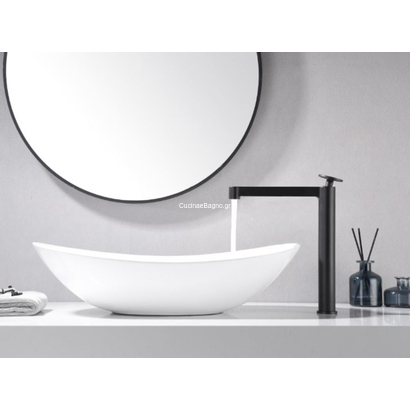 IMEX Olimpo Μπαταρία Νιπτήρα Επιτραπέζια Μαύρο Ματ BDC033-3NG