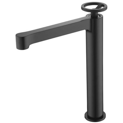 IMEX Olimpo Μπαταρία Νιπτήρα Επιτραπέζια Μαύρο Ματ BDC033-3NG