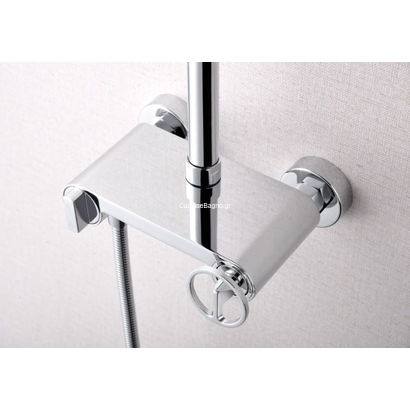 IMEX Olimpo Στήλη Ντους Με Μπαταρία Χρωμέ BDC033