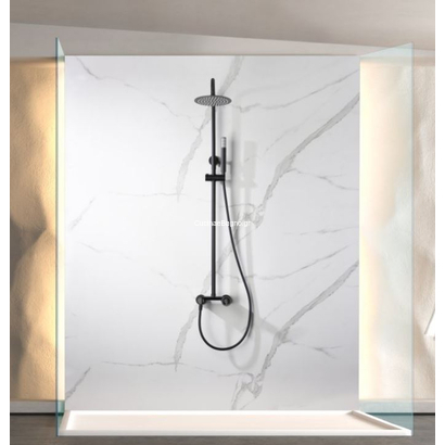 IMEX Olimpo Στήλη Ντους Με Μπαταρία Μαύρο Ματ BDC033/NG