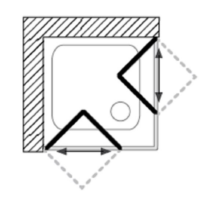 Aquarelle Fresh 20 Χρωμέ Γωνιακή Καμπίνα Ντουζιέρας ΔΙΑΦΑΝΟ (Δύο Αναδιπλούμενα)