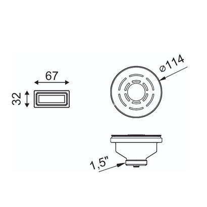 ELLECI Σετ FLOW-PRO & Υπερχείλιση Black KITWPT-F-1VSELL-BK