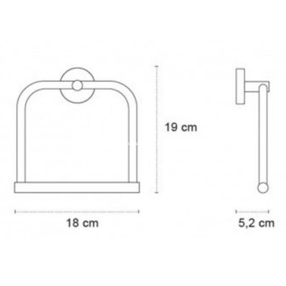 KARAG Uno Satine Brassed Κρίκος Τετράγωνος 122499