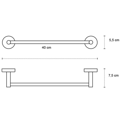 KARAG Uno Satine Brassed Πετσετοθήκη 40cm 124099