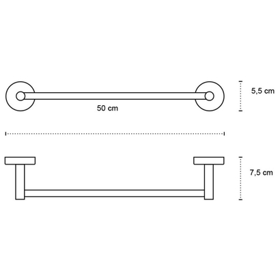 KARAG Uno Satine Brassed Πετσετοθήκη 50cm 125099