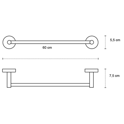 KARAG Uno Satine Brassed Πετσετοθήκη 60cm 126099