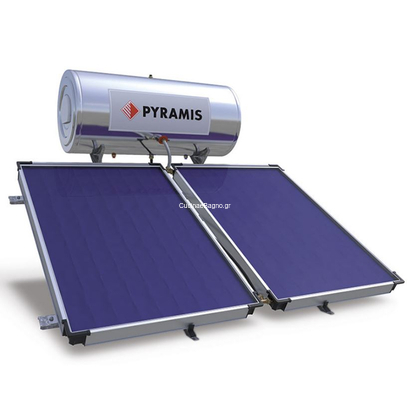 Pyramis ΗΛ. ΘΕΡΜΟΣΙΦΩΝΑΣ 200lt ΕΠΙΛΕΚΤΙΚΟΥ ΣΥΛΛΕΚΤΗ 2x1,5m2 ΔΙΠΛΗΣ ΕΝΕΡΓΕΙΑΣ 026000505