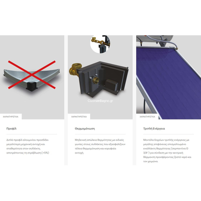 Pyramis ΗΛ. ΘΕΡΜΟΣΙΦΩΝΑΣ 200lt ΕΠΙΛΕΚΤΙΚΟΥ ΣΥΛΛΕΚΤΗ 3m2 ΤΡ. ΕΝΕΡΓΕΙΑΣ 026001305