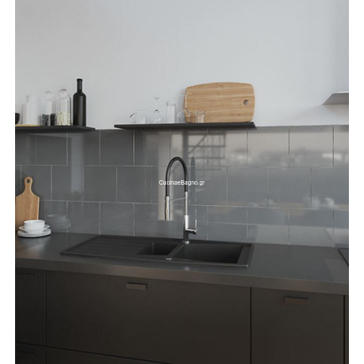 Ferro LIBRETTO BLE4B Μπαταρία Κουζίνας Με Ντους Μαύρη