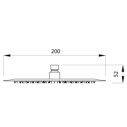 Karag Ντους Οροφής-Κεφαλής Rose-Gold Ø20 cm H13801-RS S/S 304