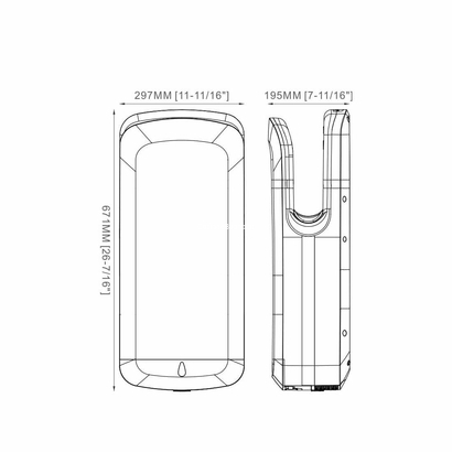 Επαγγελματικός Ηλεκτρονικός Στεγνωτήρας Χεριών KW-1091 White