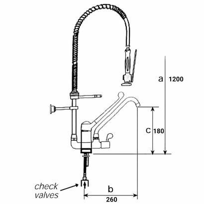 River Spa Επαγγελματική Μπαταρία Λάντζας Υπερυψωμένη Αναμεικτική 855 05/1