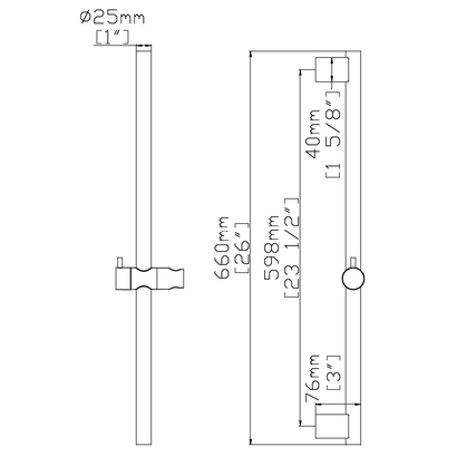 Karag Βέργα Ντους Μπάνιου Rose-Gold 60cm AC210-RG