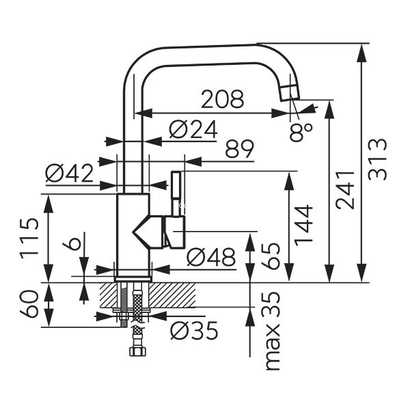 Ferro CAMIRO BCQ4 Μπαταρία Κουζίνας Inox