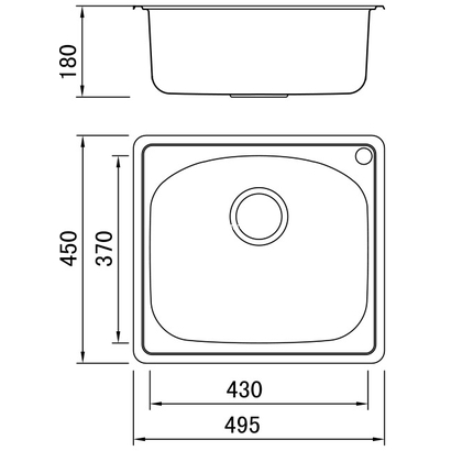 Karag BL 605 Ένθετος Νεροχύτης 49x45 Inox Σατινέ