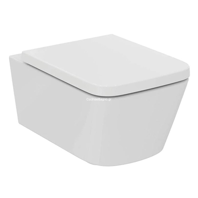 Ideal Standard Blend Cube 54,5 cm Aquablade Λεκάνη Κρεμαστή Με Κάλυμμα SOFT CLOSE WRAPOVER