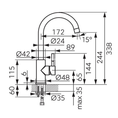 Ferro CAMIRA BCR4 Μπαταρία Κουζίνας Inox