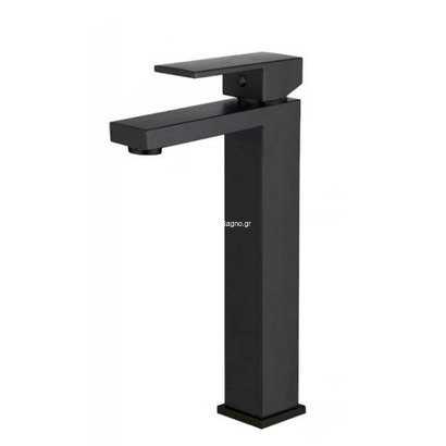 KARAG Delos Nero Μπαταρία Νιπτήρα Επιτραπέζια Μαύρη E02FA382H-BL