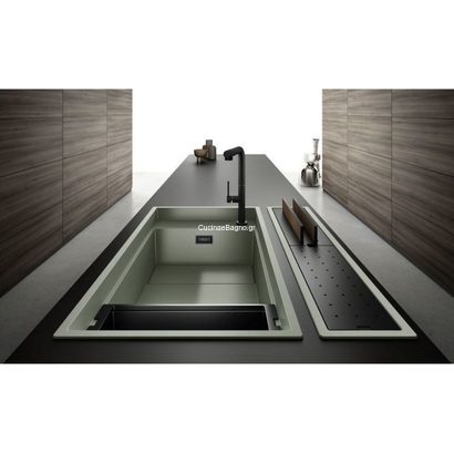 Elleci Dialogo 360 Sage Green 86x46 Νεροχύτης Γρανίτης KERATEK