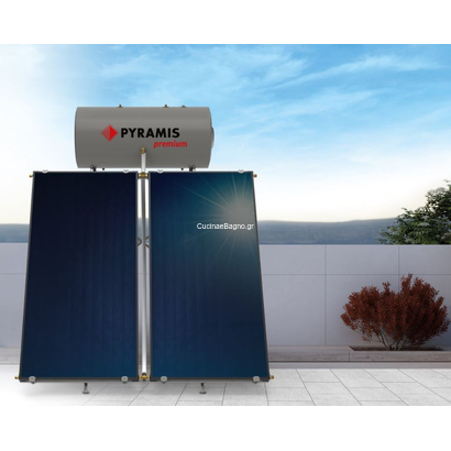 Pyramis ΗΛΙΑΚΟΣ ΘΕΡΜΟΣΙΦΩΝΑΣ PREMIUM 160lt ΕΠΙΛΕΚΤΙΚΟΥ ΣΥΛΛΕΚΤΗ 1x2,5m² ΔΙΠΛΗΣ ΕΝΕΡΓΕΙΑΣ
