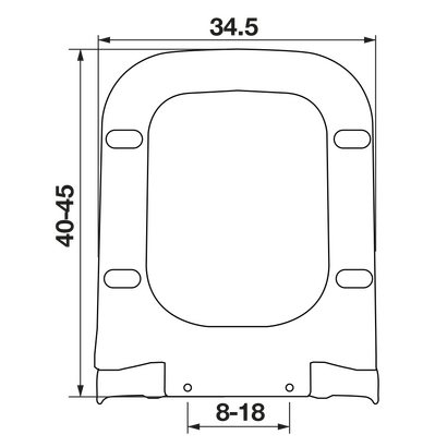 Universal Square Κάλυμμα λεκάνης Soft Close