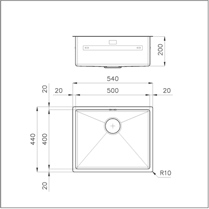 Foster Quadra R12 Gun Metal 54x44 Νεροχύτης Ανοξείδωτος Επικαθήμενος 1715056
