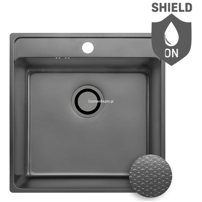 LAVEO Besos Graphite Decor 48x49 Νεροχύτης Ανοξείδωτος SLB_510T