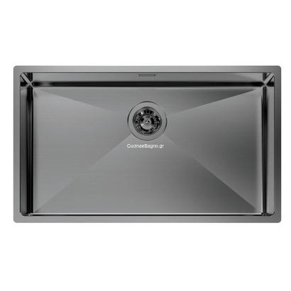 Foster Quadra R12 Gun Metal 75x44 Νεροχύτης Ανοξείδωτος Υποκαθήμενος 1717856