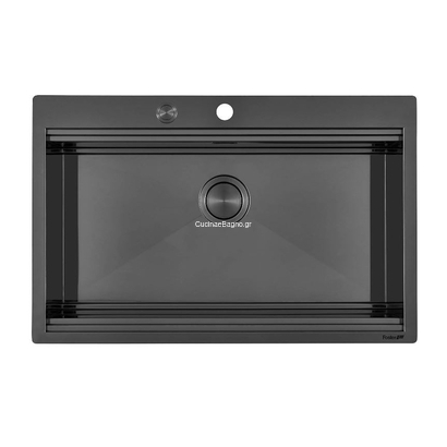 Foster Milanello Gun Metal 80,6x52 Νεροχύτης Ανοξείδωτος Επικαθήμενος 1034056