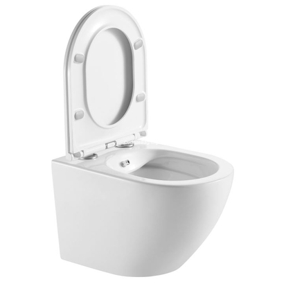 Karag LT 046E Milos White Glossy 49,5x36 Κρεμαστή Λεκάνη Υ.Π. Rimless Με Βρυσάκι