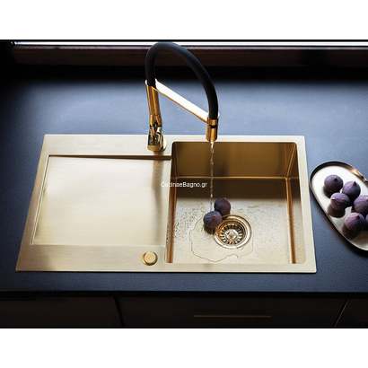 LAVEO Marmara Gold 76x44 Νεροχύτης Ανοξείδωτος SAM_G11T