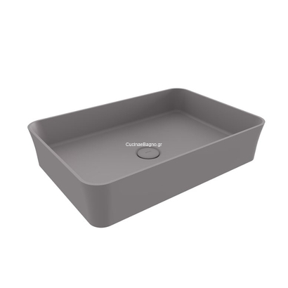 Bocchi Sottile Slim Line Matt Grey Νιπτήρας Επιτραπέζιος 54x37