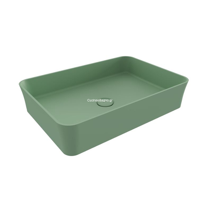 Bocchi Sottile Slim Line Matt Mint Green Νιπτήρας Επιτραπέζιος 54x37