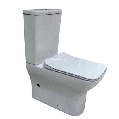 ΤΕΜΑ Vel Rimless Back to Wall 62 cm Λεκάνη Με Καζανάκι ΧΠ/ΠΣ