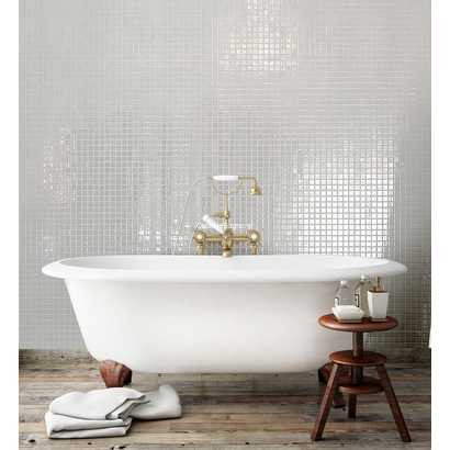 EZARRI Nickel Metal Ψηφίδα Σε Δίχτυ Λευκή