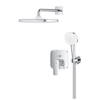Grohe Cubeo 1053360000 Χρωμέ Σετ Εντοιχισμού Ντουζιέρας 2 Εξόδων