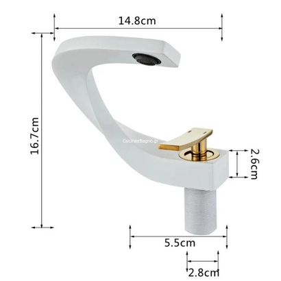 Μπαταρία Νιπτήρα Gold Λευκό Χρυσό PPCV