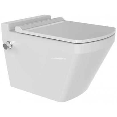 Bien Neptune Rimless Λεκάνη Κρεμαστή Με Κάλυμμα & Μπιντέ 52 cm